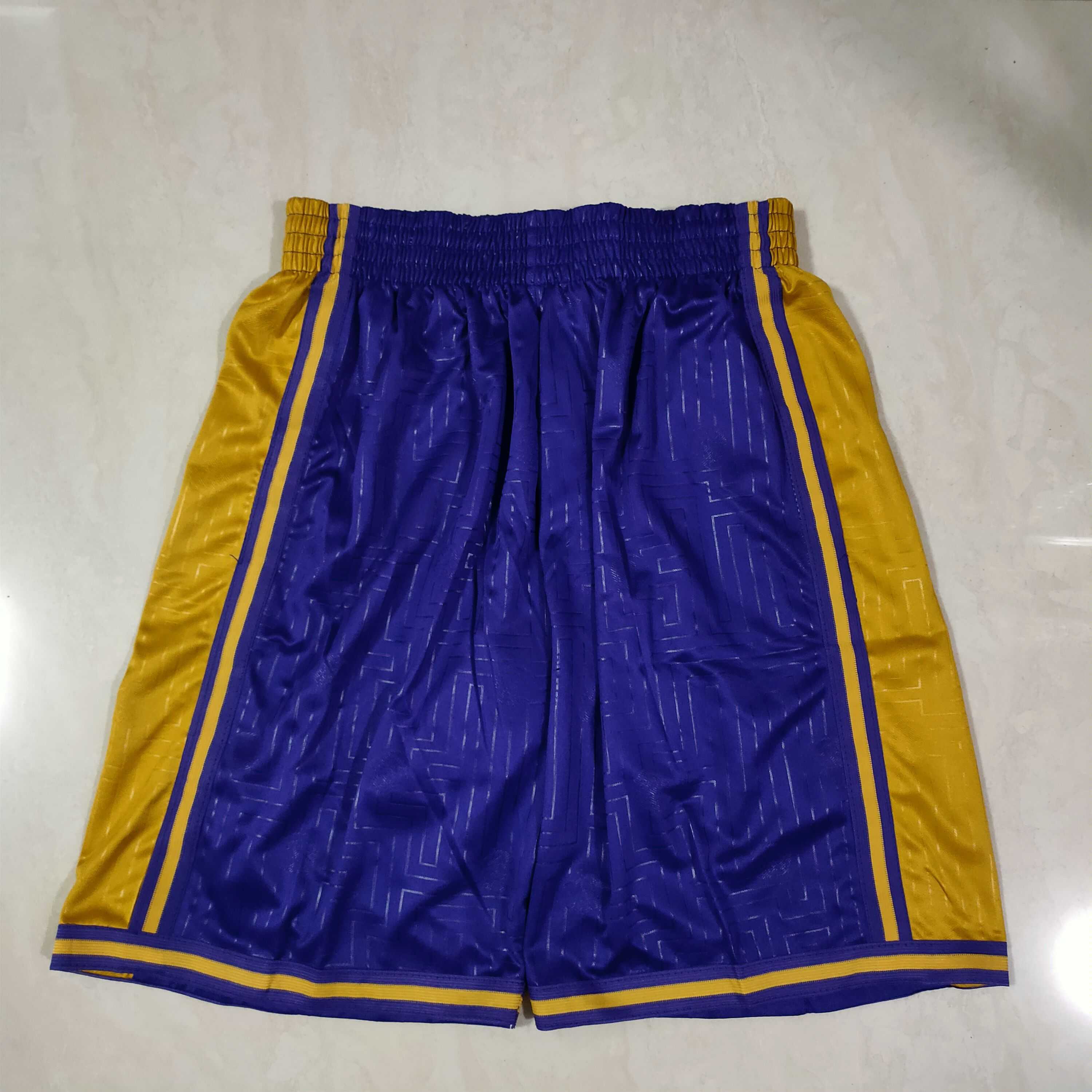 Men NBA Los Angeles Lakers Purple Shorts 0416